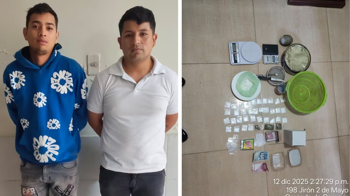 Policía detiene a dos presuntos integrantes de banda dedicada al tráfico de drogas en Camaná