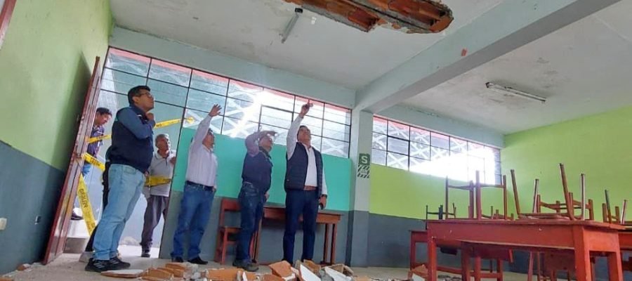 Municipalidad de José Luis Bustamante y Rivero solicita aulas prefabricadas al GRA para colegio José Olaya Balandra